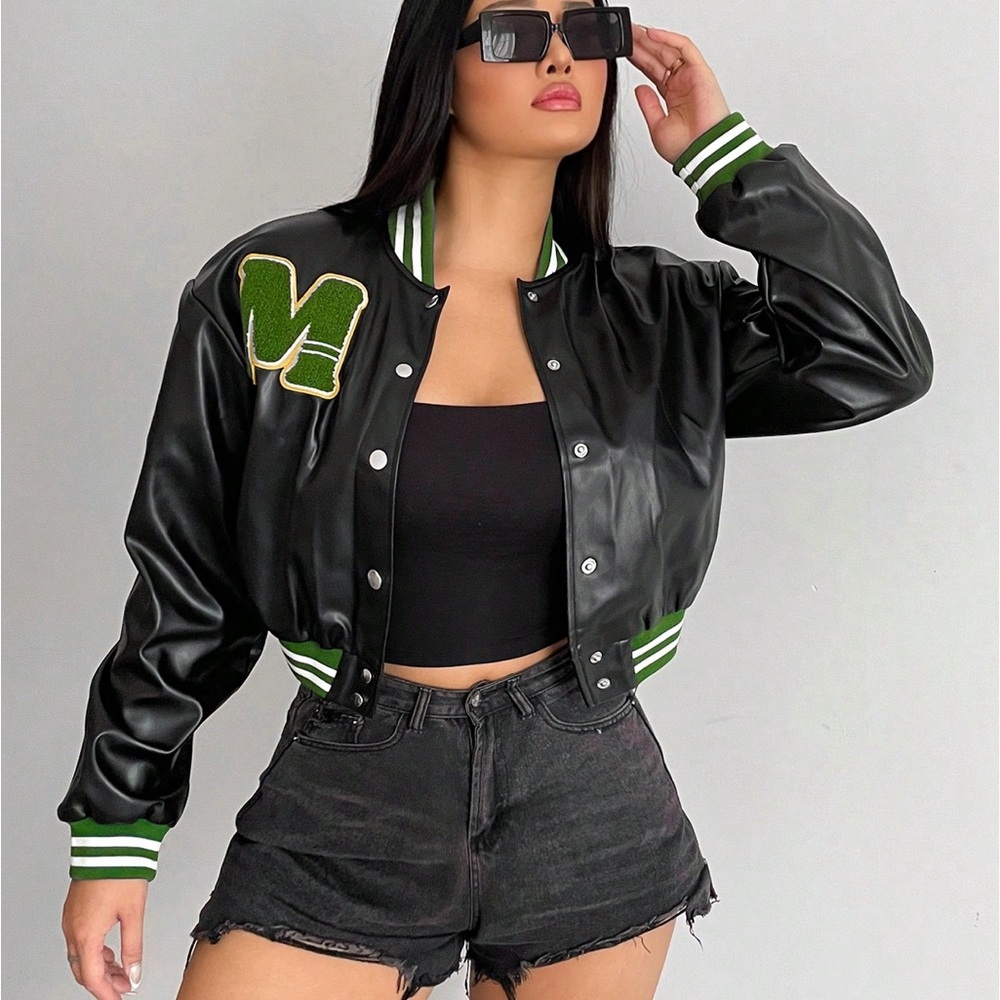 Black and Green Varsity Jacket